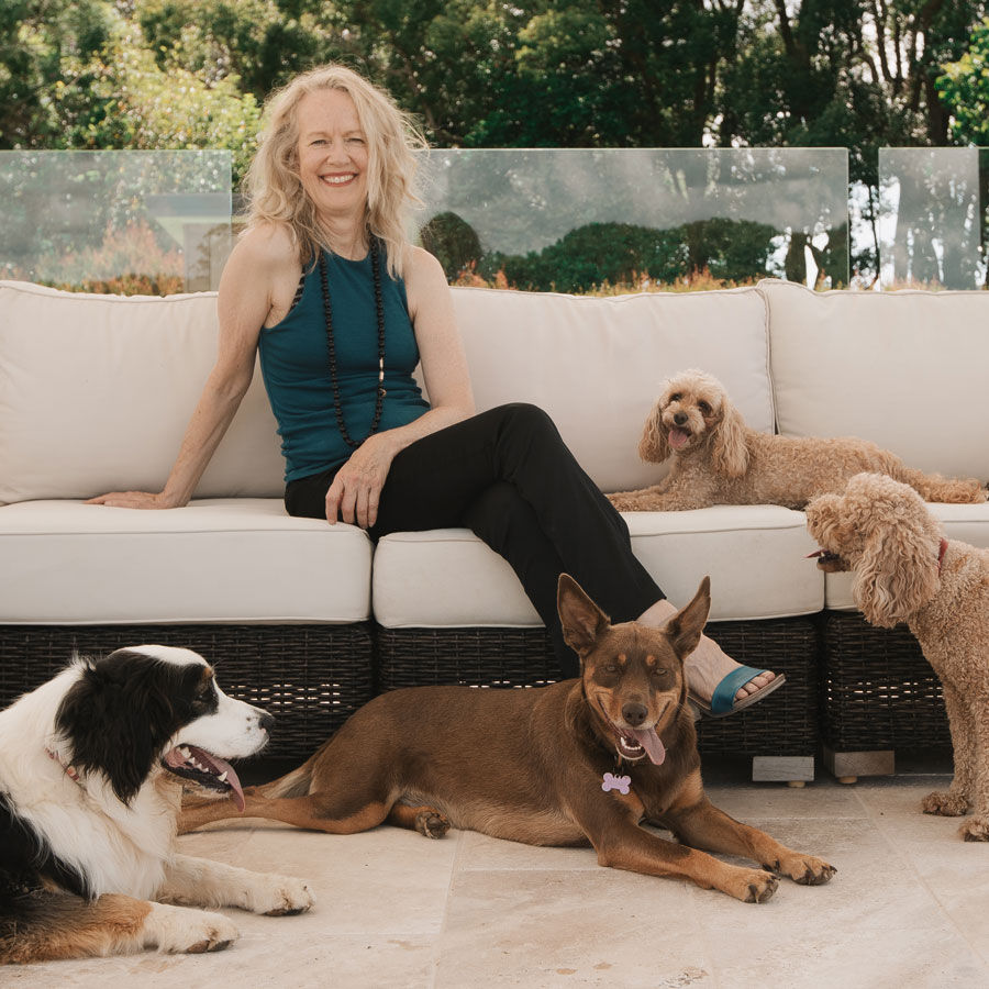 Deb McBride with Dogs